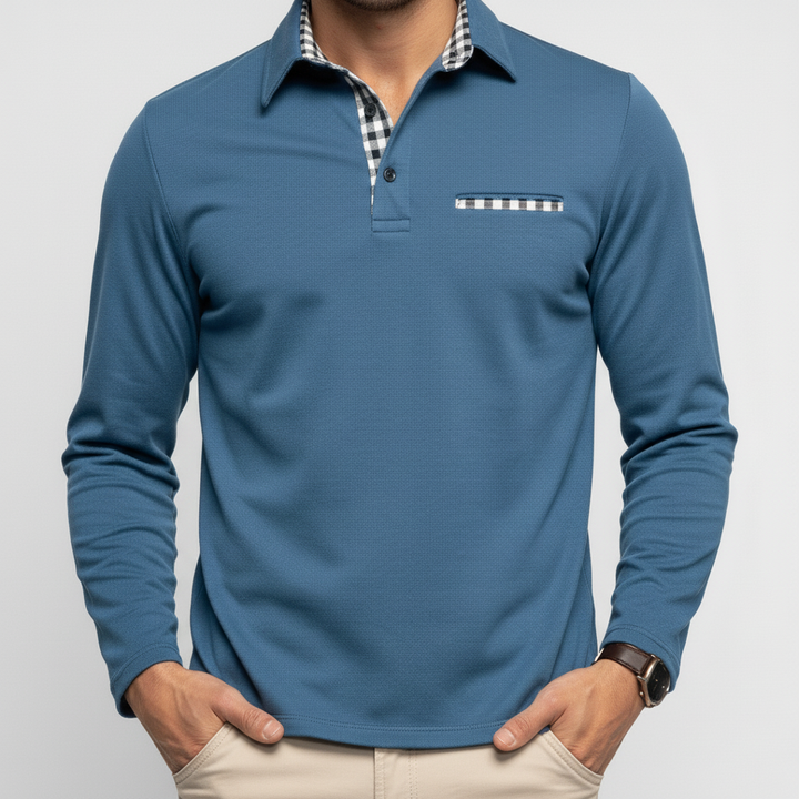 Polo Męskie Zimowe z Długim Rękawem