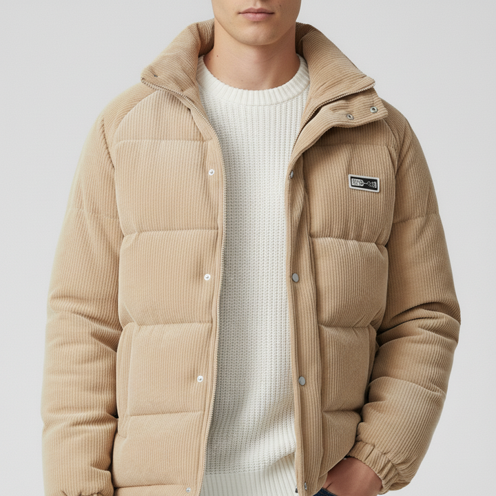 Męska Kurtka Sztruksowa z Ociepleniem