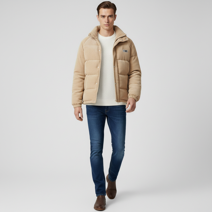 Męska Kurtka Sztruksowa z Ociepleniem