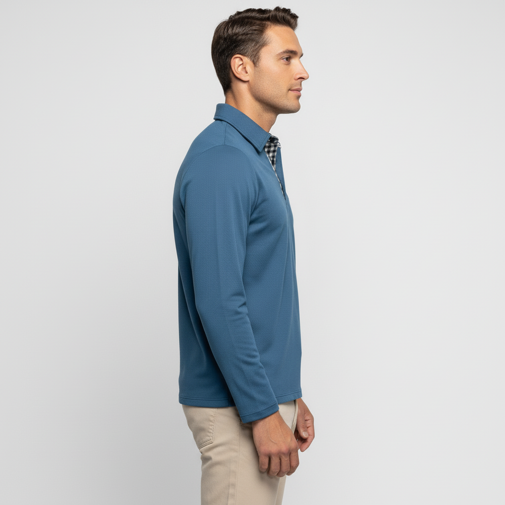 Polo Męskie Zimowe z Długim Rękawem