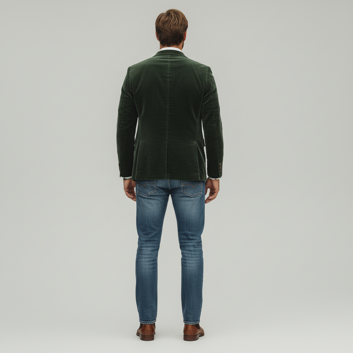 Blazer Męski z Kamizelką w Stylu Vintage