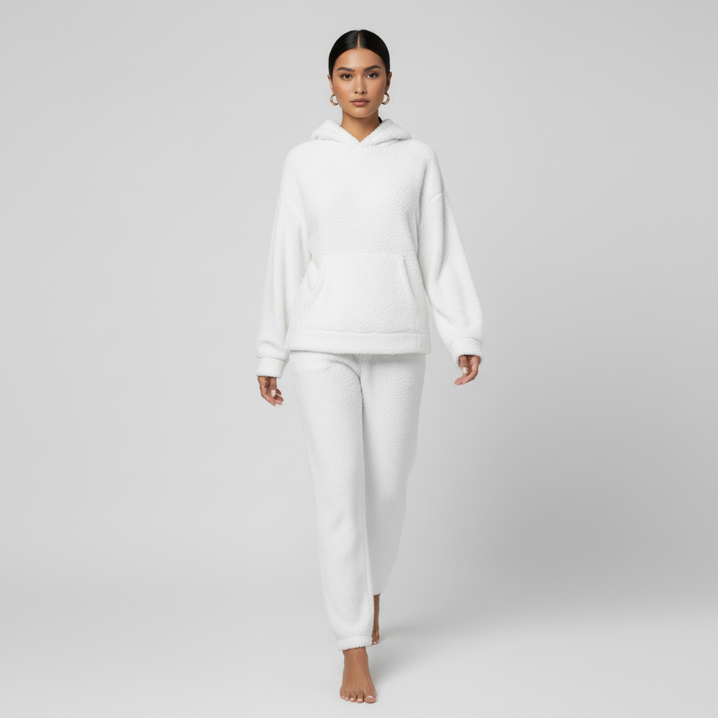 Damski Zestaw Polarowy z Kapturem