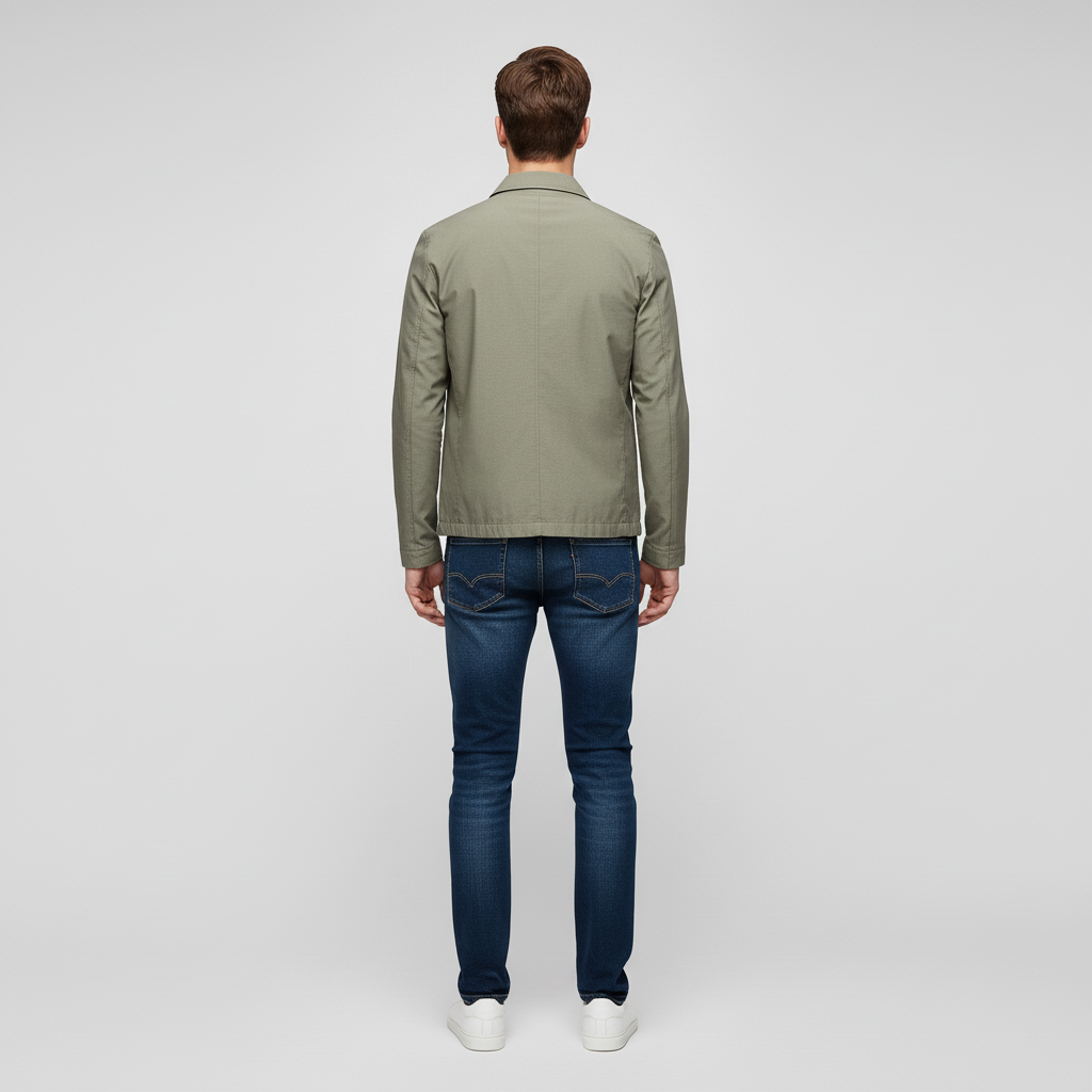 Męska Jesienna Marynarka Biznesowa Z Kołnierzem