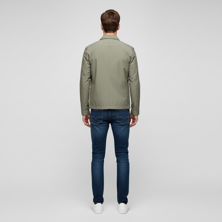 Męska Jesienna Marynarka Biznesowa Z Kołnierzem