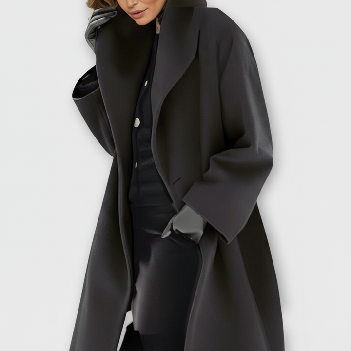 Płaszcz Damski Oversize z Szerokim Kołnierzem