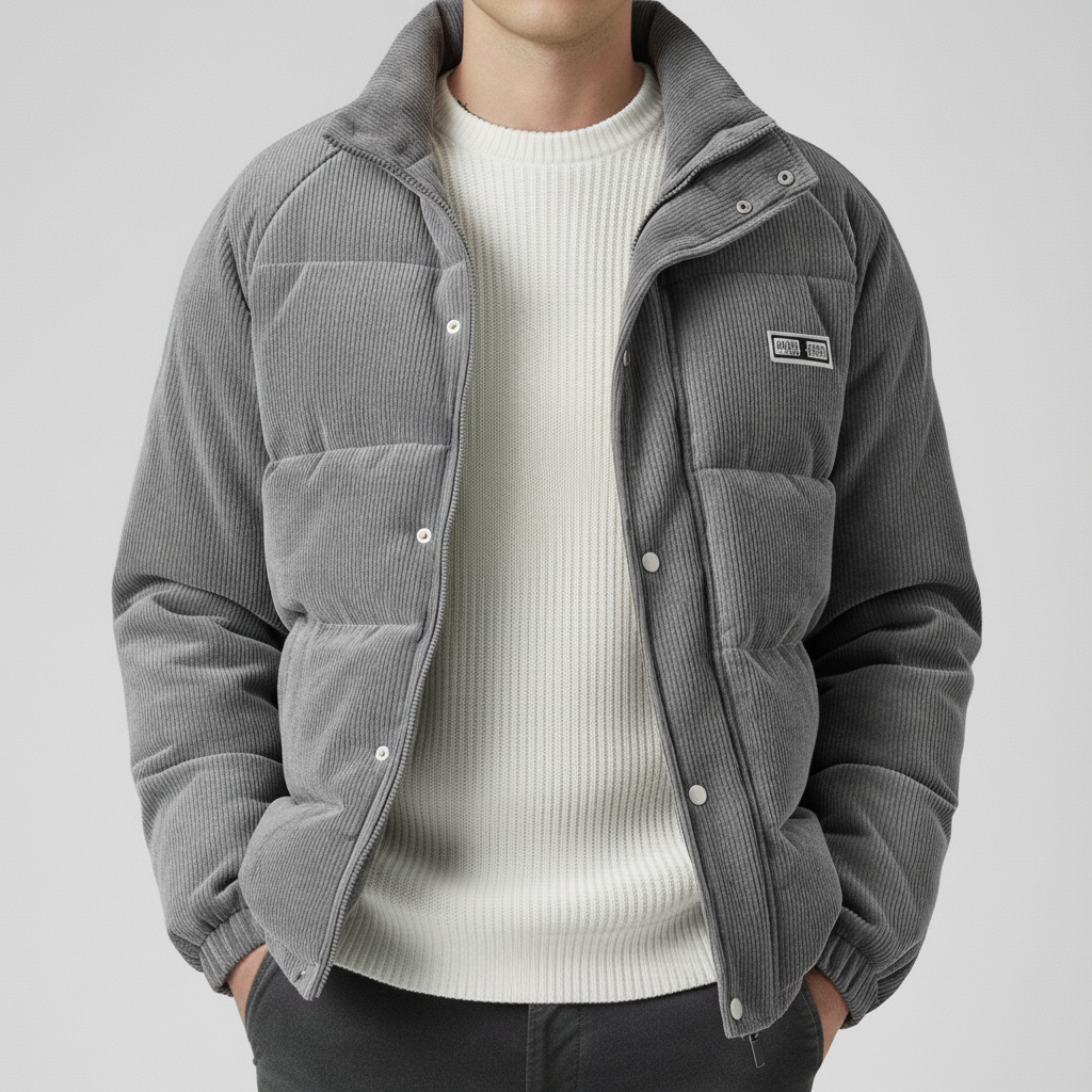 Męska Kurtka Sztruksowa z Ociepleniem