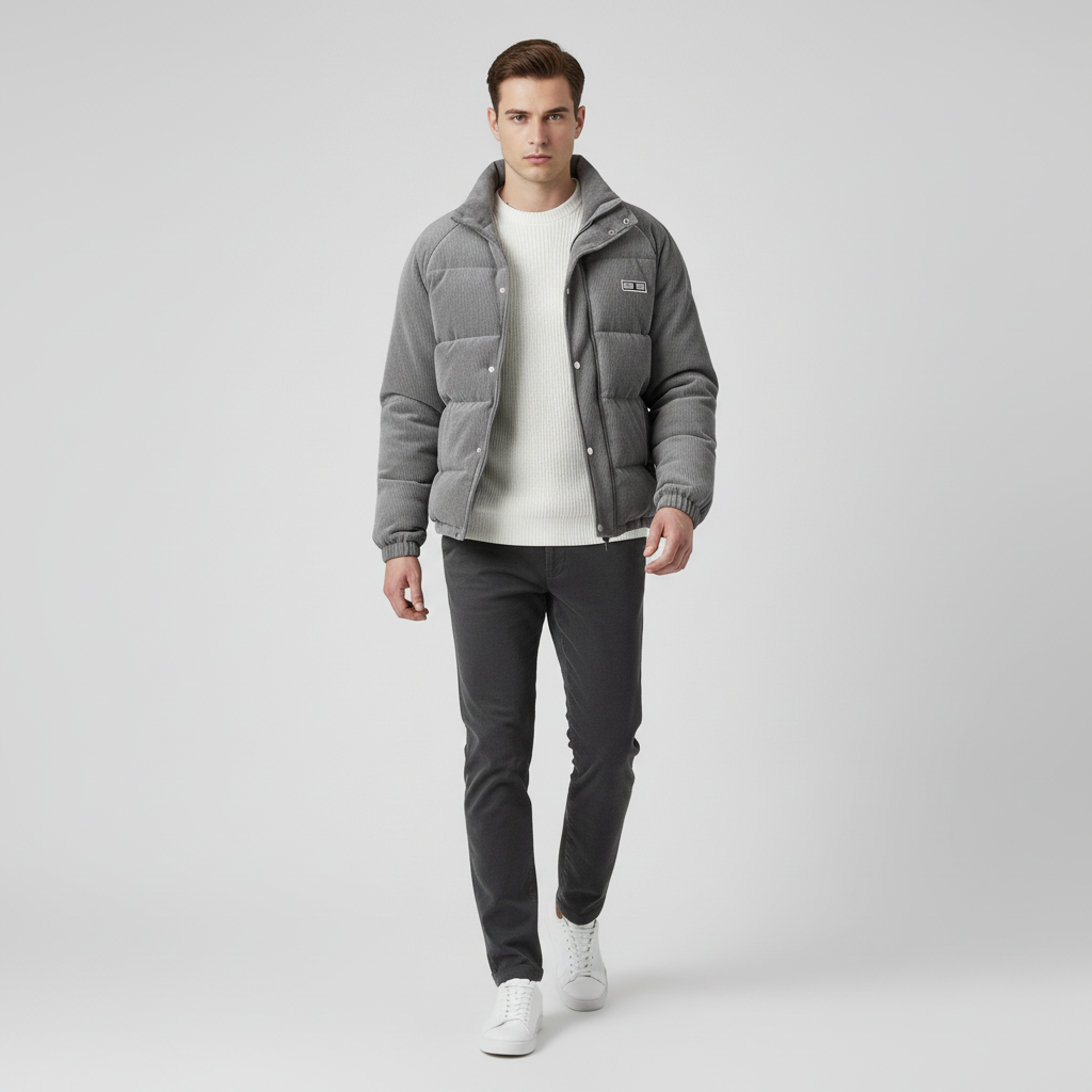 Męska Kurtka Sztruksowa z Ociepleniem