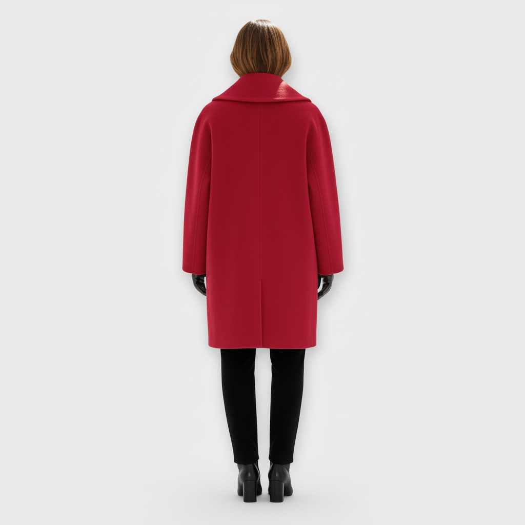 Płaszcz Damski Oversize z Szerokim Kołnierzem