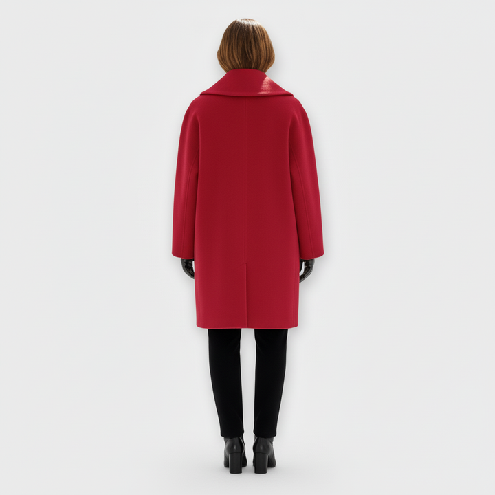 Płaszcz Damski Oversize z Szerokim Kołnierzem