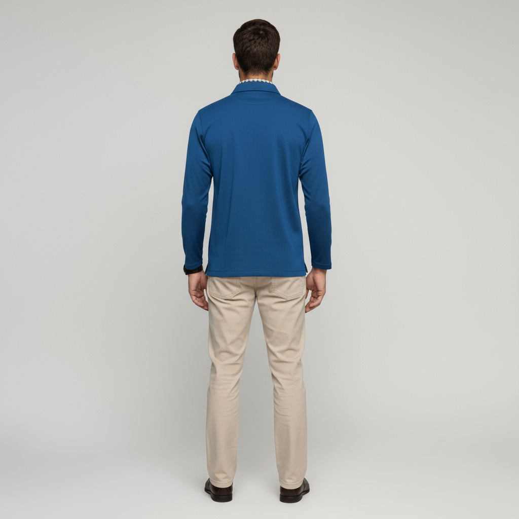 Polo Męskie Zimowe z Długim Rękawem