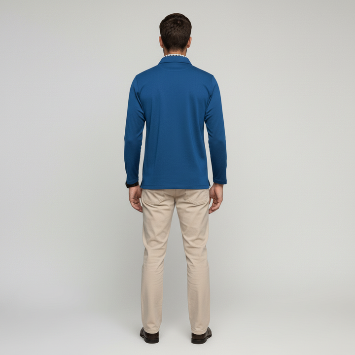 Polo Męskie Zimowe z Długim Rękawem