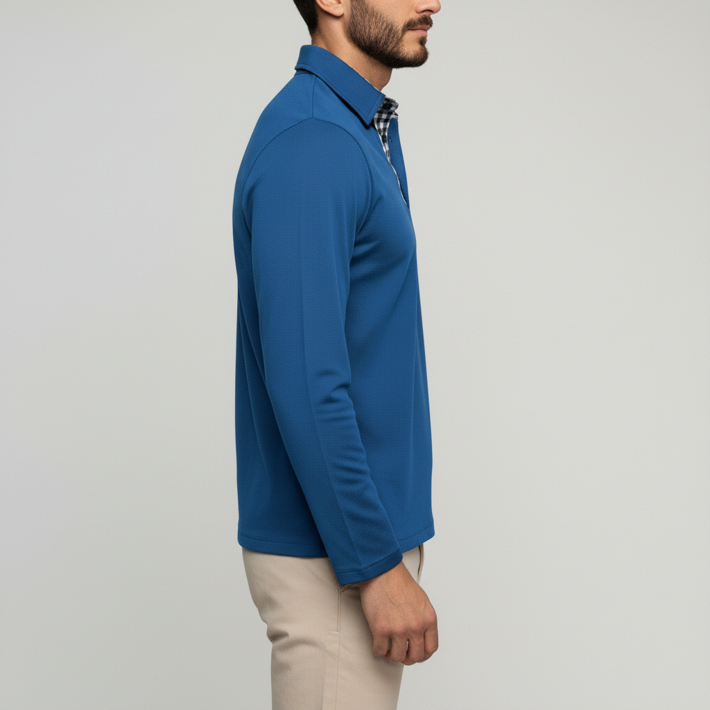 Polo Męskie Zimowe z Długim Rękawem