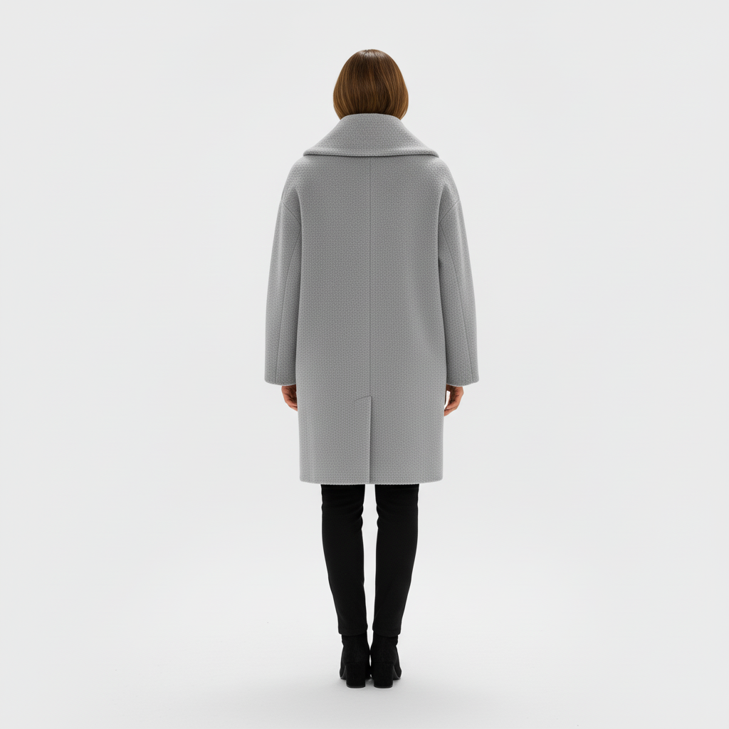 Płaszcz Damski Oversize z Szerokim Kołnierzem