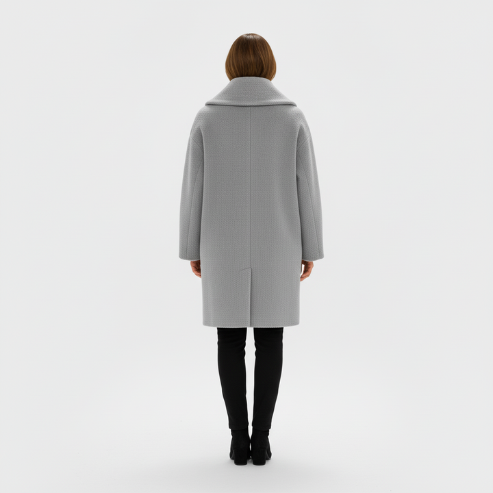 Płaszcz Damski Oversize z Szerokim Kołnierzem