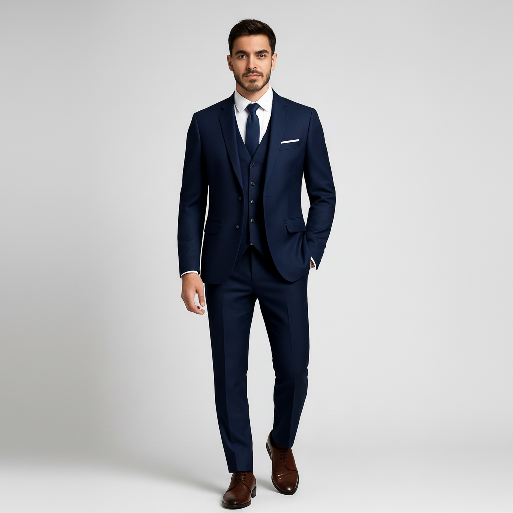 Garnitur Męski Trzyczęściowy z Kamizelką