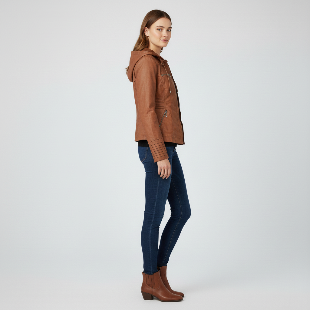 Kurtka Damska z Kapturem na Zmienną Pogodę