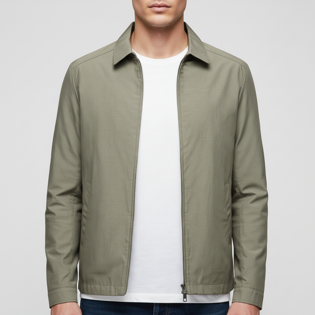 Męska Jesienna Marynarka Biznesowa Z Kołnierzem