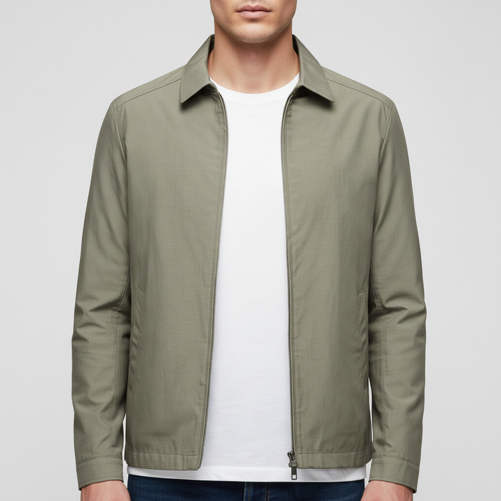 Męska Jesienna Marynarka Biznesowa Z Kołnierzem