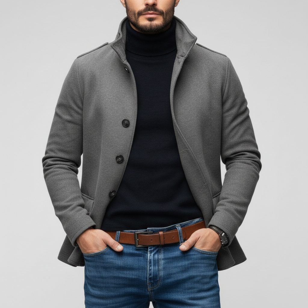 Płaszcz Męski z Klasycznym Krojem
