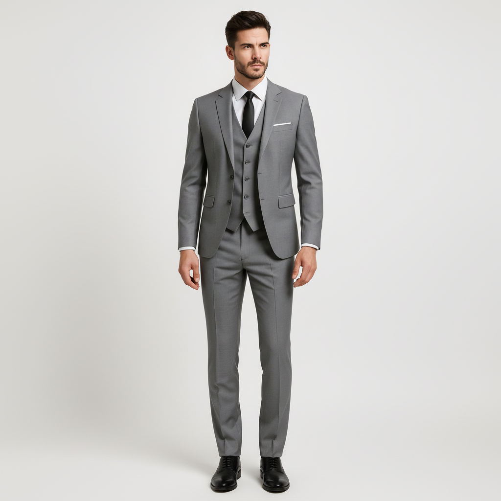 Garnitur Męski Trzyczęściowy z Kamizelką