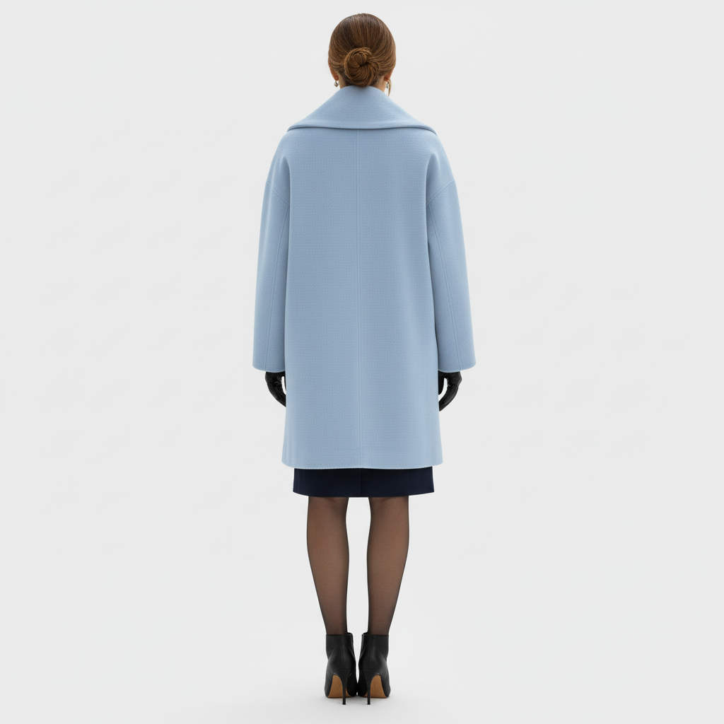 Płaszcz Damski Oversize z Szerokim Kołnierzem