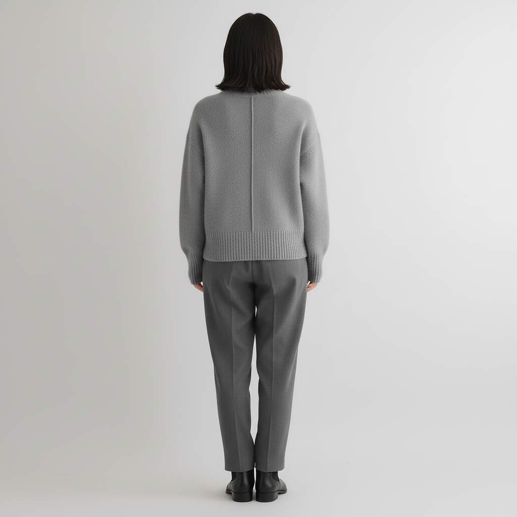 Sweter Damski z Golfem w Luźnym Kroju