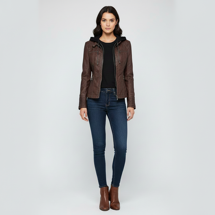 Kurtka Damska z Kapturem na Zmienną Pogodę