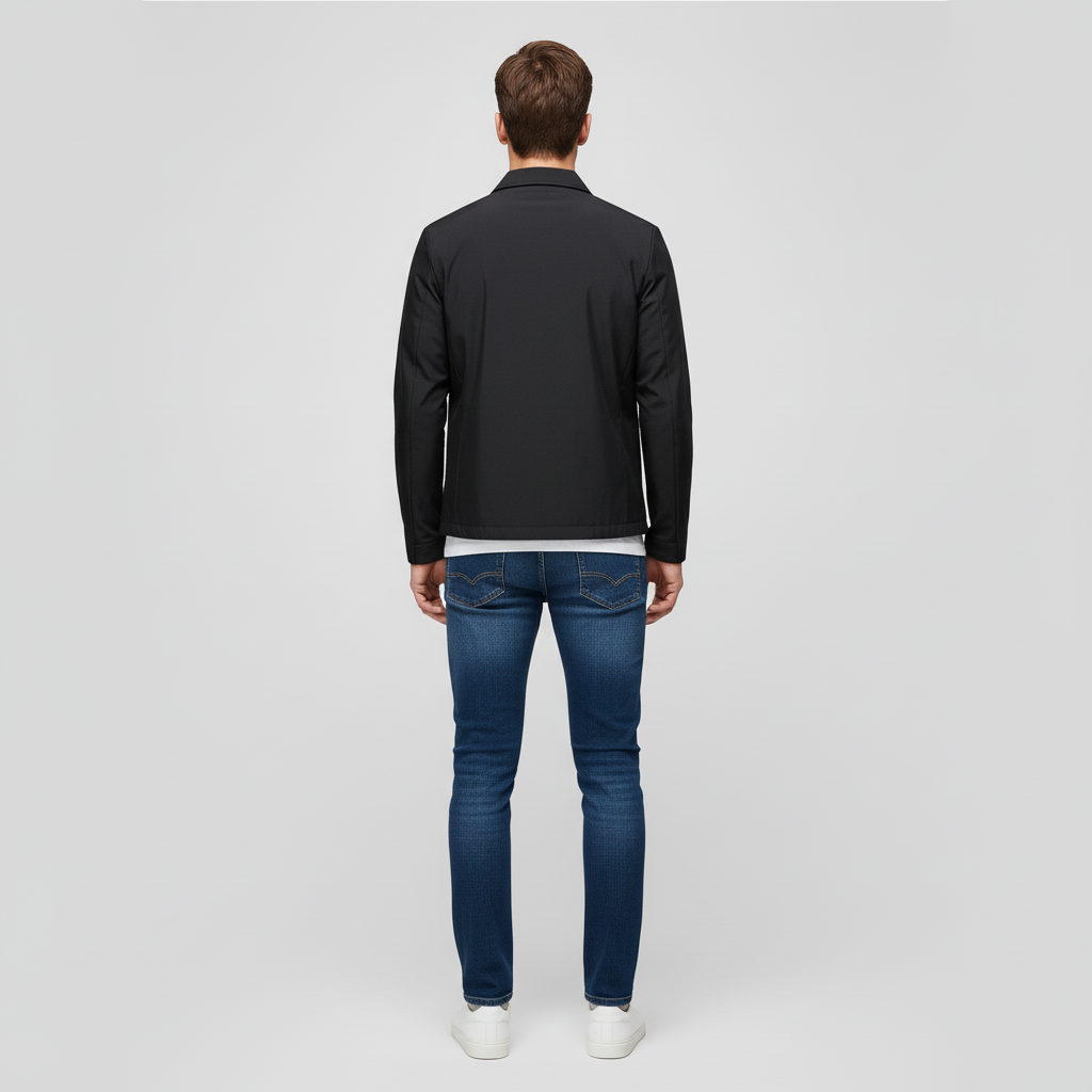 Męska Jesienna Marynarka Biznesowa Z Kołnierzem