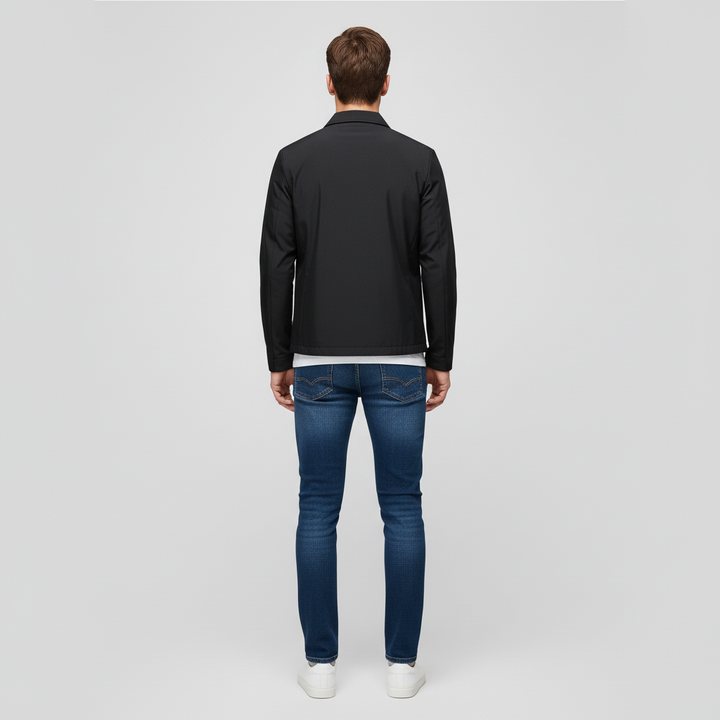 Męska Jesienna Marynarka Biznesowa Z Kołnierzem