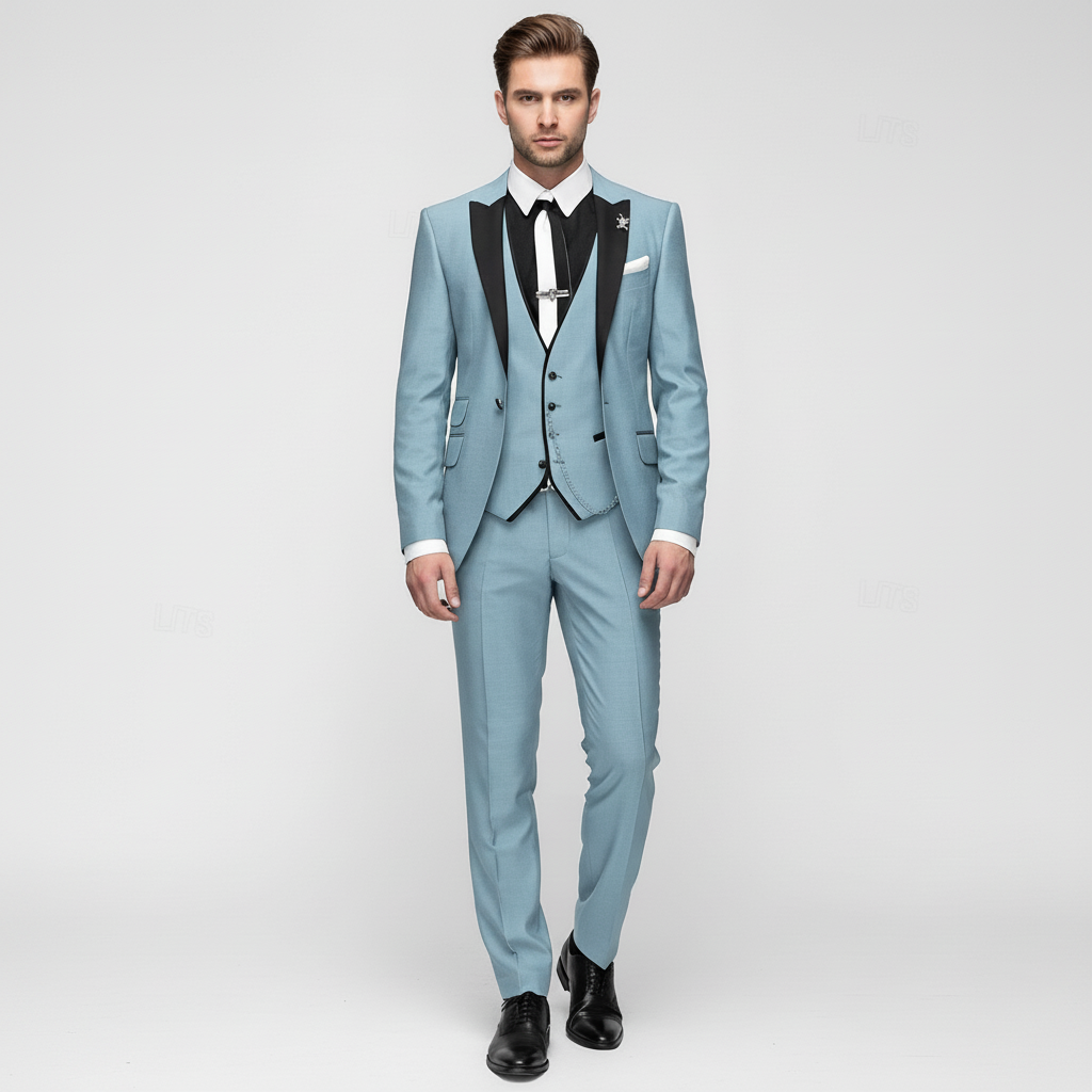 Garnitur Męski Trzyczęściowy z Blazerem i Kamizelką