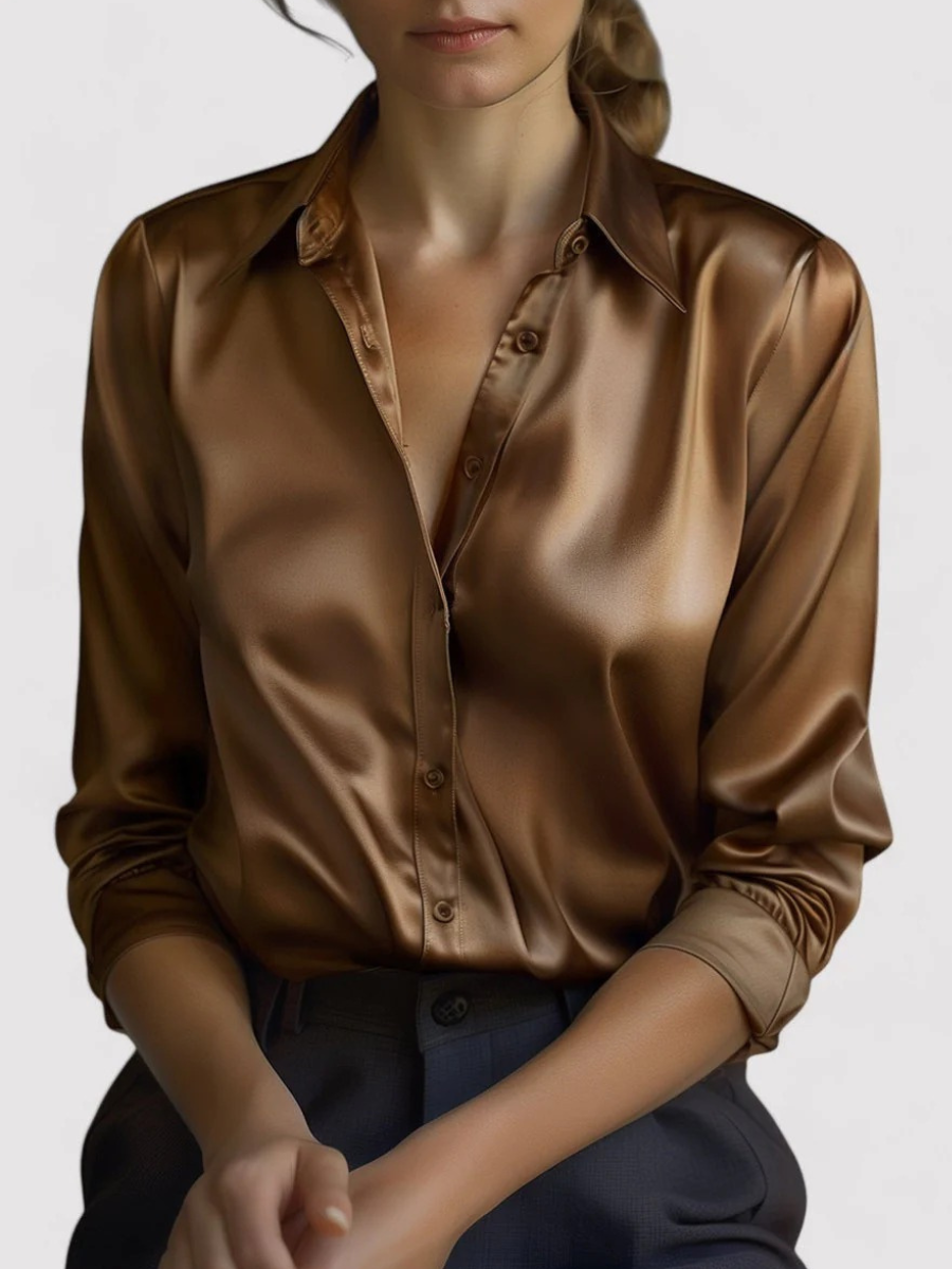 Koszula Damska Formalna z Długim Rękawem