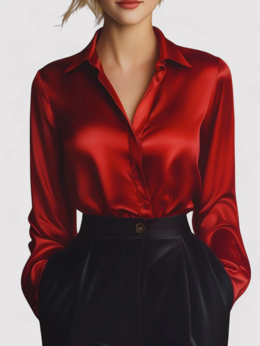 Koszula Damska Formalna z Długim Rękawem