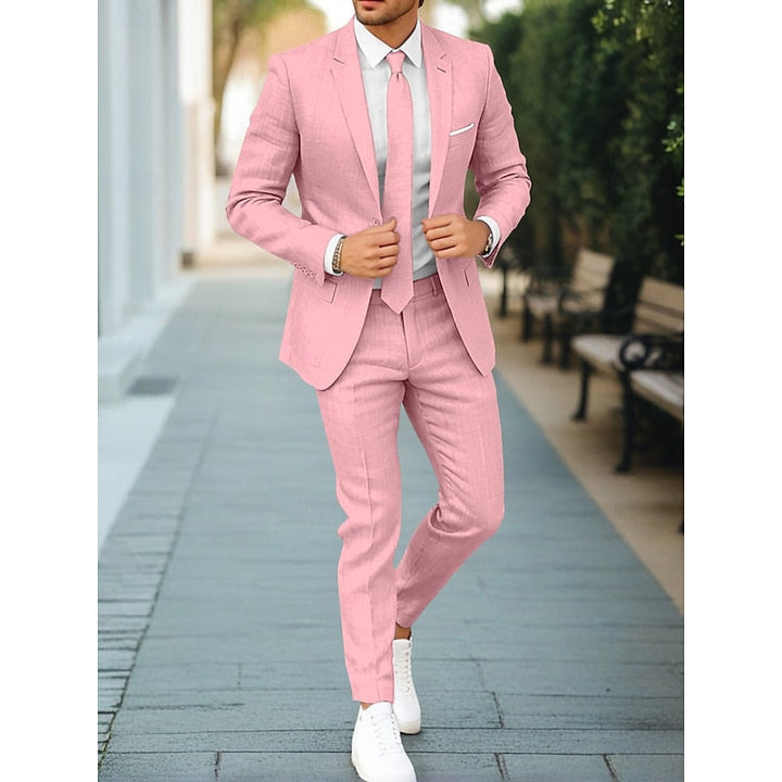 Adrian | Męski Garnitur Dwuczęściowy W Stylu Smart Casual