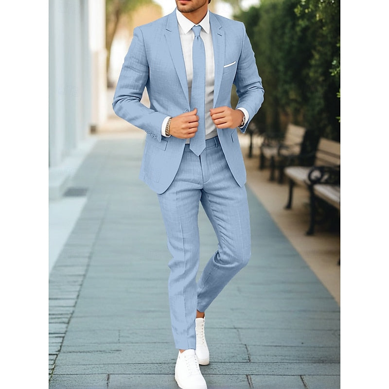 Adrian | Męski Garnitur Dwuczęściowy W Stylu Smart Casual
