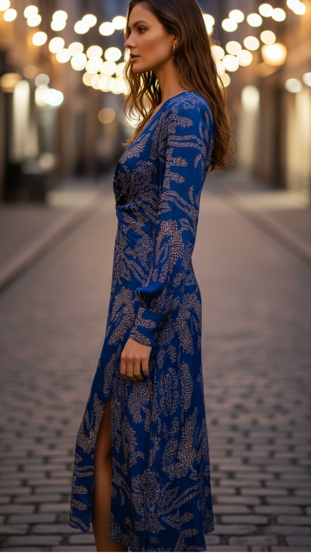 Alicja | Sukienka Midi Elegancka Dekolt V