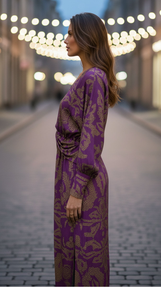 Alicja | Sukienka Midi Elegancka Dekolt V