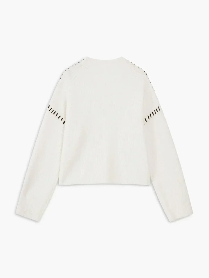 Damski Sweter Oversize Z Półgolfem