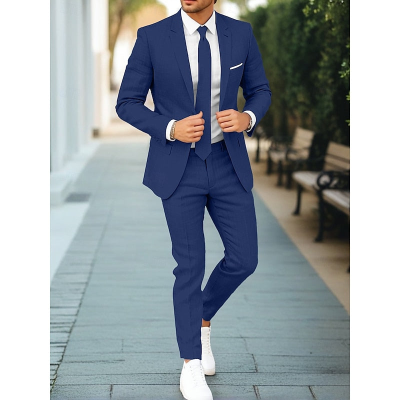 Adrian | Męski Garnitur Dwuczęściowy W Stylu Smart Casual