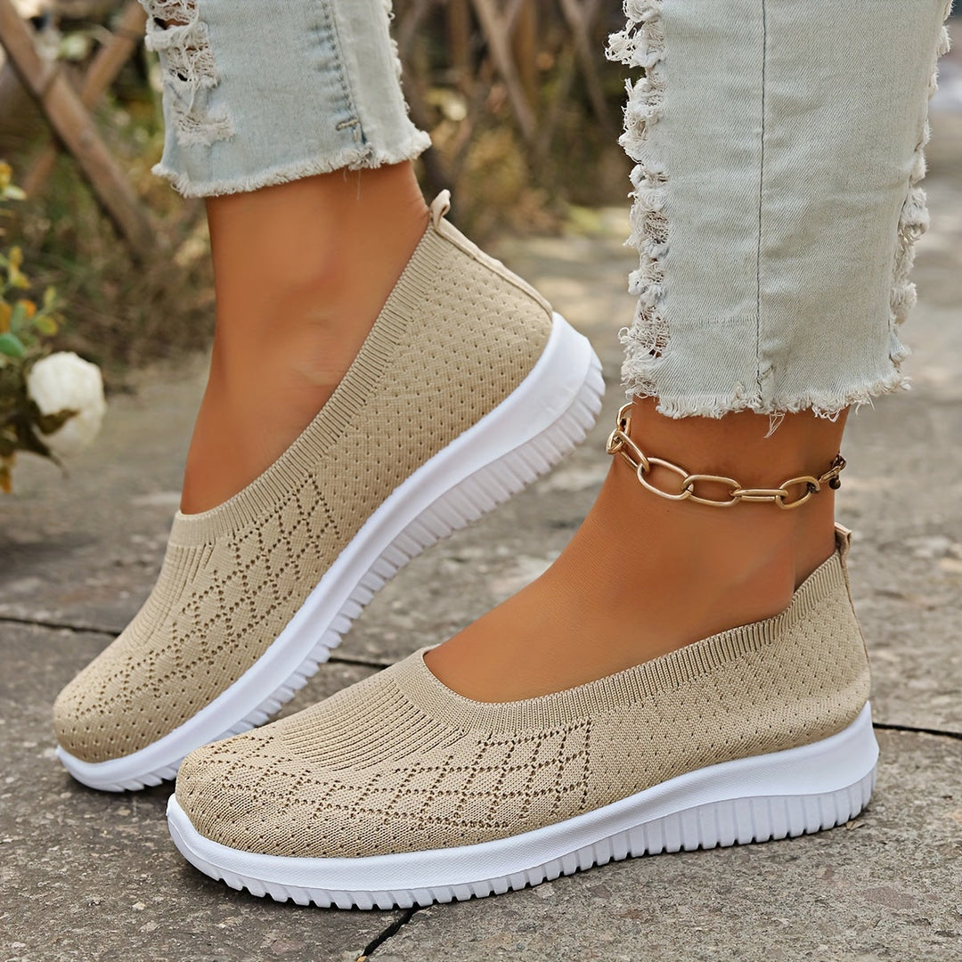Amara | Wsuwane Buty Z Dzianinową Cholewką