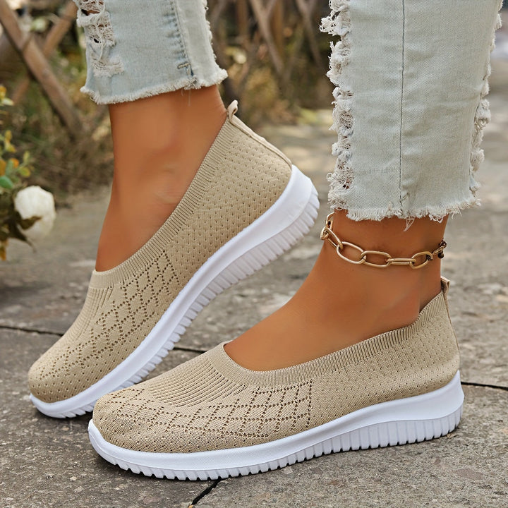 Amara | Wsuwane Buty Z Dzianinową Cholewką