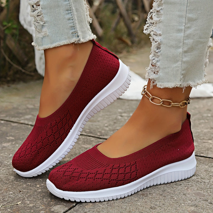 Amara | Wsuwane Buty Z Dzianinową Cholewką