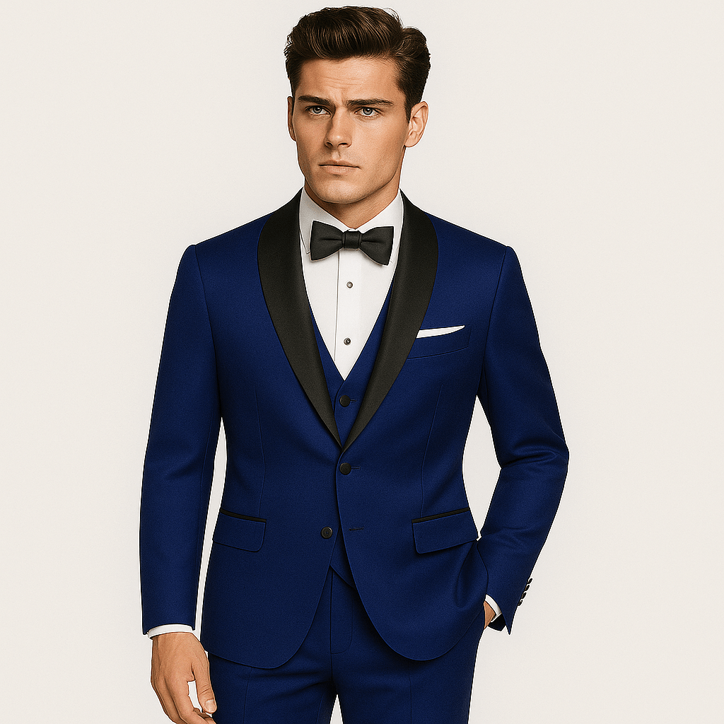 Piotr | Garnitur Męski Slim Fit Trzyczęściowy