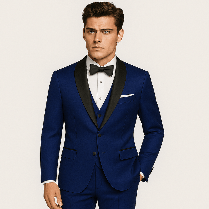 Piotr | Garnitur Męski Slim Fit Trzyczęściowy