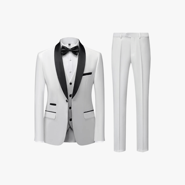 Piotr | Garnitur Męski Slim Fit Trzyczęściowy