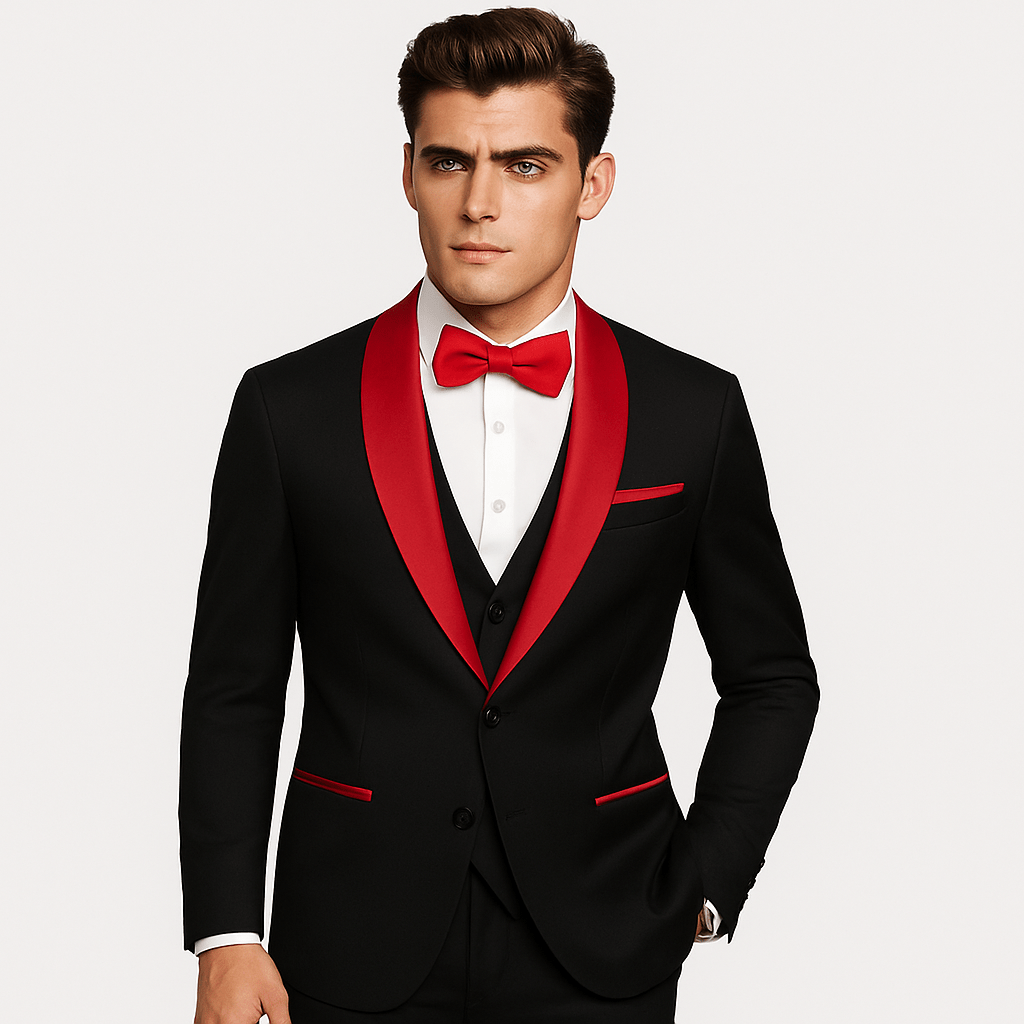 Piotr | Garnitur Męski Slim Fit Trzyczęściowy