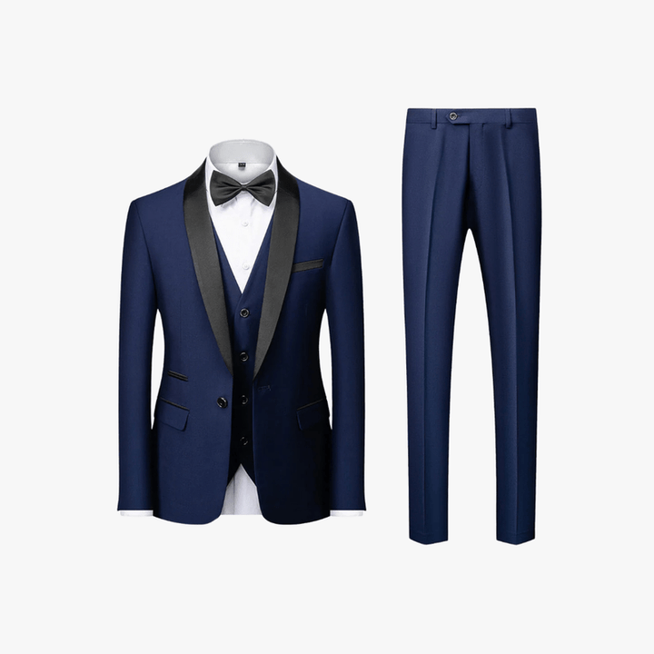 Piotr | Garnitur Męski Slim Fit Trzyczęściowy