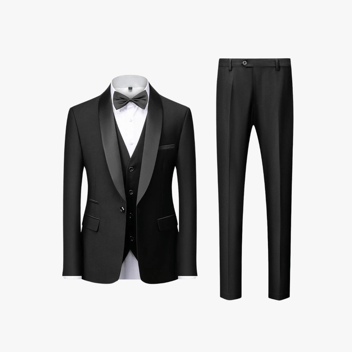 Piotr | Garnitur Męski Slim Fit Trzyczęściowy