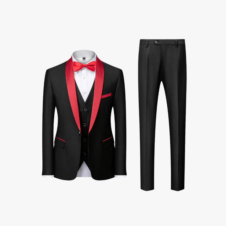 Piotr | Garnitur Męski Slim Fit Trzyczęściowy