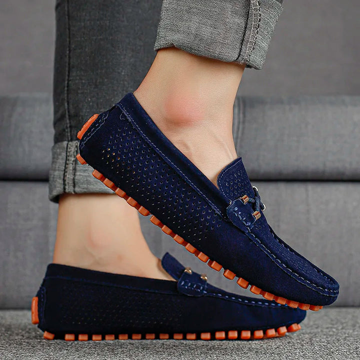 Matteo | Męskie Mokasyny Wsuwane O Przewiewnej Konstrukcji