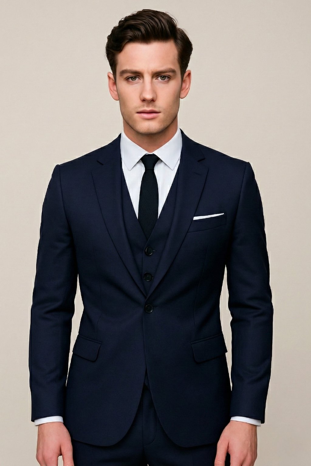 Damiano | Trzyczęściowy Garnitur Slim Fit Dla Mężczyzn